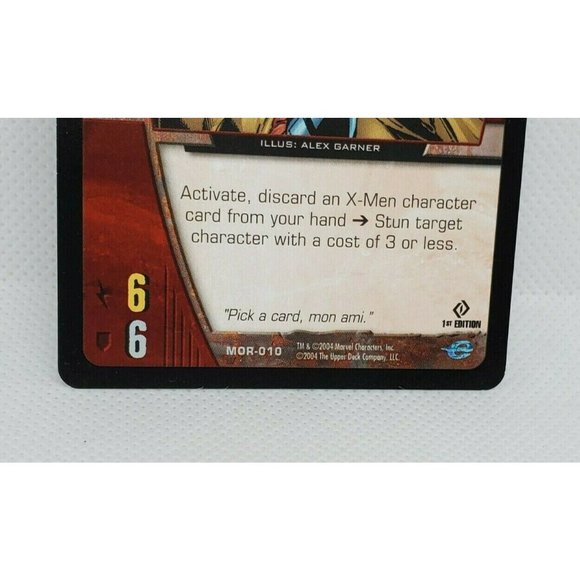 Upper Deck VS. System X-Men Marvel Gambit Remy Lebeau 2004 Trading Card - Picture 4 of 10